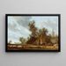 La halte à l'auberge - Jacob Salomonsz van Ruysdael — indrammet kunstværk på væggen