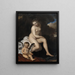 Vénus og Cupido - Jacob van Loo — indrammet kunstværk på væggen