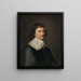 Portræt af en mand, der menes at være Salomon van Schoonhoven 1617-1653 Lord Lieutenant de Putten - Jacob Willemsz. Delff den Yngre — indrammet kunstværk på væggen