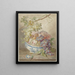 Bol med frugt - Jacob Xavery — indrammet kunstværk på væggen