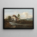 Landskab med en vandmølle - Jacob van Ruisdael — indrammet kunstværk på væggen