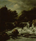 Landskab med bjergskløft og vandfald - Jacob van Ruisdael — visning af kunstværket