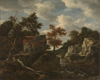 Landskab med klippeformationer - Jacob van Ruisdael — visning af kunstværket