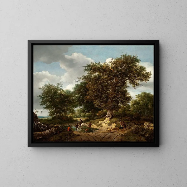 Le grand chêne - Jacob van Ruisdael — indrammet kunstværk på væggen