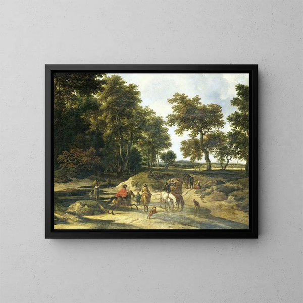 Le gué - Jacob van Ruisdael — indrammet kunstværk på væggen