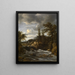 Cascade i Norge - Jacob van Ruisdael — indrammet kunstværk på væggen