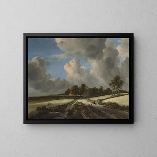 Hvedemarker - Jacob van Ruisdael — indrammet kunstværk på væggen