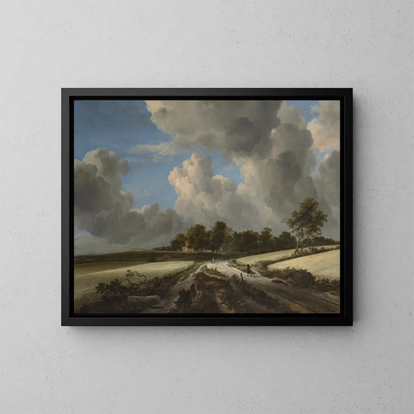 Hvedemarker - Jacob van Ruisdael — indrammet kunstværk på væggen