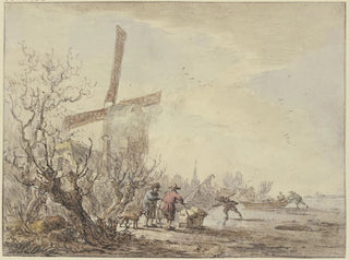Bord de floden med mølle - Jacob van Strij — visning af kunstværket