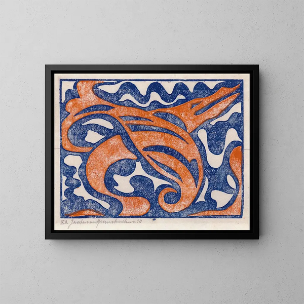 Composition XX - Jacoba van Heemskerck — indrammet kunstværk på væggen
