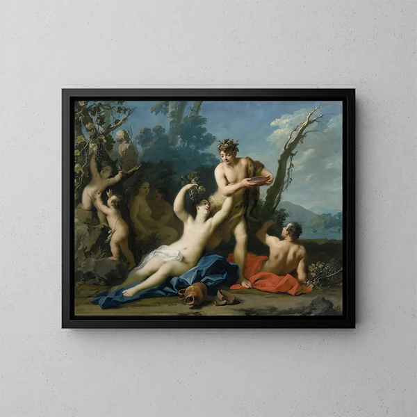 Bacchus og Ariane - Jacopo Amigoni — indrammet kunstværk på væggen