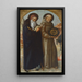 Saint Antoine Abbé og Saint Bernardin de Sienne - Jacopo Bellini — indrammet kunstværk på væggen