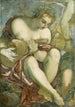 Muse med luth - Jacopo Tintoretto — visning af kunstværket