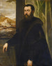 Portræt af en mand med udsigt over et landskab - Jacopo Tintoretto — visning af kunstværket