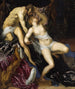 Tarquin og Lucretia - Jacopo Tintoretto — visning af kunstværket