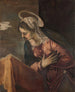 Jomfruens Bebudelse til Jomfruen - Jacopo Tintoretto — visning af kunstværket