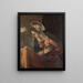 Jomfruens Bebudelse til Jomfruen - Jacopo Tintoretto — indrammet kunstværk på væggen