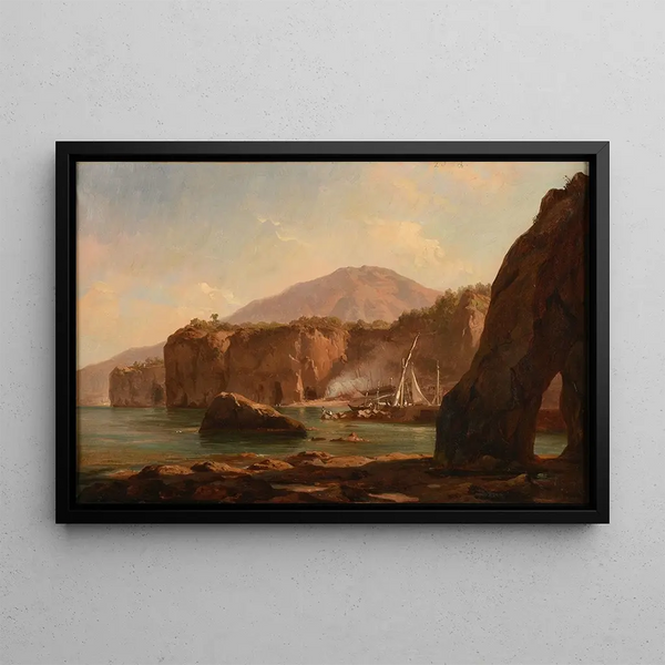 JacquesRaymond Brascassat - Grottes et falaises au bord de la mer.webp