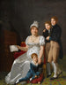Portrait af Madame B. født Etiennette Delagrange med hendes tre sønner - Jacques Antoine Vallin — visning af kunstværket