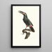 L'Aracari Koulik han af Guyana - Jacques Barraband — indrammet kunstværk på væggen