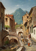 Scène de village italien - Jacques François Carabain — visning af kunstværket