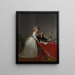 Antoine Laurent Lavoisier 1743-1794 og Marie Anne Lavoisier Marie Anne Pierrette Paulze 1758-1836 - Jacques Louis David — indrammet kunstværk på væggen
