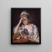 Madame François Buron - Jacques Louis David — indrammet kunstværk på væggen