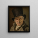 L'homme au chapeau - Jacques Louis David — indrammet kunstværk på væggen