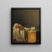 Marat myrdet - Jacques Louis David — indrammet kunstværk på væggen