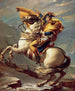 Napoleon overfører Alperne - Jacques Louis David — visning af kunstværket