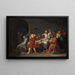 La mort de Socrate - Jacques Louis David — indrammet kunstværk på væggen
