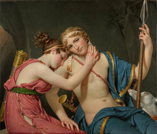 Le départ de Télémaque og Eucharis - Jacques Louis David — visning af kunstværket