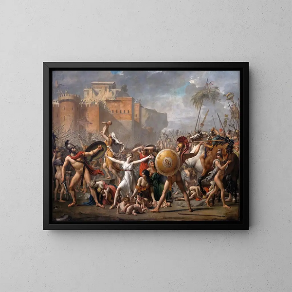 L'Intervention des Sabines - Jacques Louis David — indrammet kunstværk på væggen