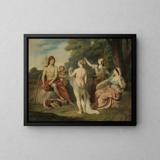 Le Jugement de Paris - Jacques Louis David — indrammet kunstværk på væggen