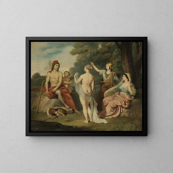 Le Jugement de Paris - Jacques Louis David — indrammet kunstværk på væggen