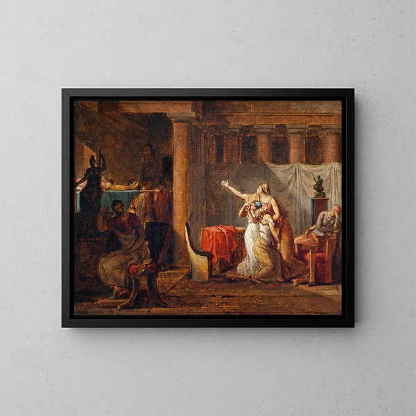 Le retour des licteurs à Brutus avec les corps de ses fils - Étude - Jacques Louis David — indrammet kunstværk på væggen