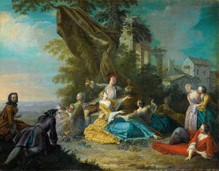 Scène galante - Jacques Sébastien Leclerc — visning af kunstværket