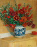 Bouquet de fleurs au vase bleu - Jacques-Émile Blanche — visning af kunstværket