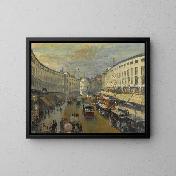 Regent Street i London - Jacques-Émile Blanche — indrammet kunstværk på væggen