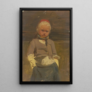 Jakob Becker - Kleines hessisches Bauernmdchen.webp