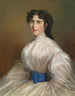 Portrait af en dame i hvid kjole - Jakob Franz Nitschner — visning af kunstværket