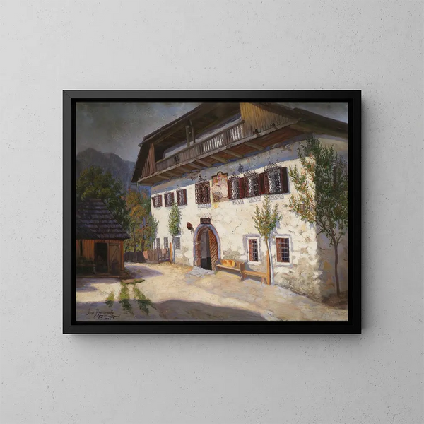 L'auberge Pettar à Saint-Agatha - Jakob Koganowsky — indrammet kunstværk på væggen