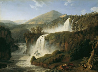 La grande cascade de Tivoli près de Rome - Jakob Philipp Hackert — visning af kunstværket