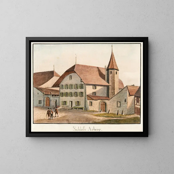 Château d'Arberg - Jakob Samuel Weibel — indrammet kunstværk på væggen