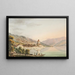 Vue du château d'Oberhofen au lac de Thoune - Jakob Samuel Weibel — indrammet kunstværk på væggen
