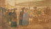 Scène de la place du marché - Jalmari Ruokokoski | Reproduction — visning af kunstværket
