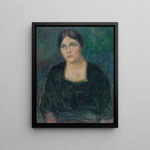 Portrait de Mme Rydeng - Jalmari Ruokokoski — indrammet kunstværk på væggen