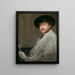 Arrangement en gris Portrait af maleren - James Abbott McNeill Whistler — indrammet kunstværk på væggen