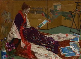 Caprice i lilla og guld: L'gyldne skærm - James Abbott McNeill Whistler — visning af kunstværket
