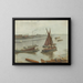 Gråt og sølv maleri, det gamle Battersea Reach - James Abbott McNeill Whistler — indrammet kunstværk på væggen